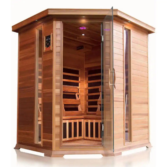 4-Person Cedar Corner Infrared Sauna