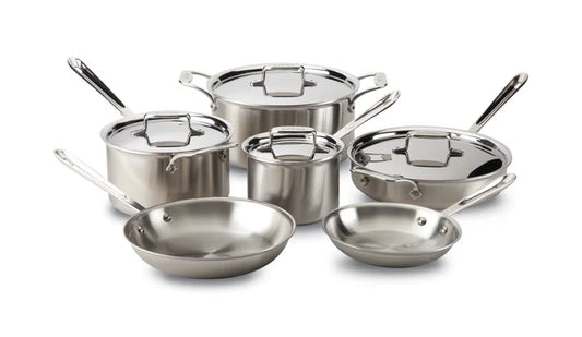 All-Clad D5 Stainless® Brushed 10 Piece Aluminum Cookware Set