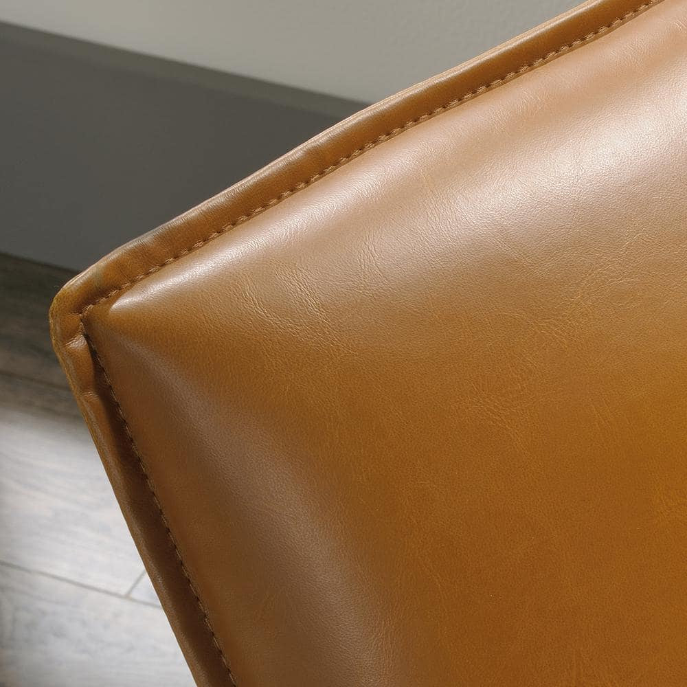 Boulevard Cafe Camel Leather-Like Metal Chair