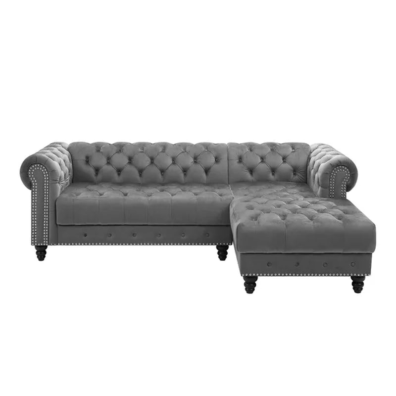 Lora 2 - Piece Upholstered Chaise Sectional