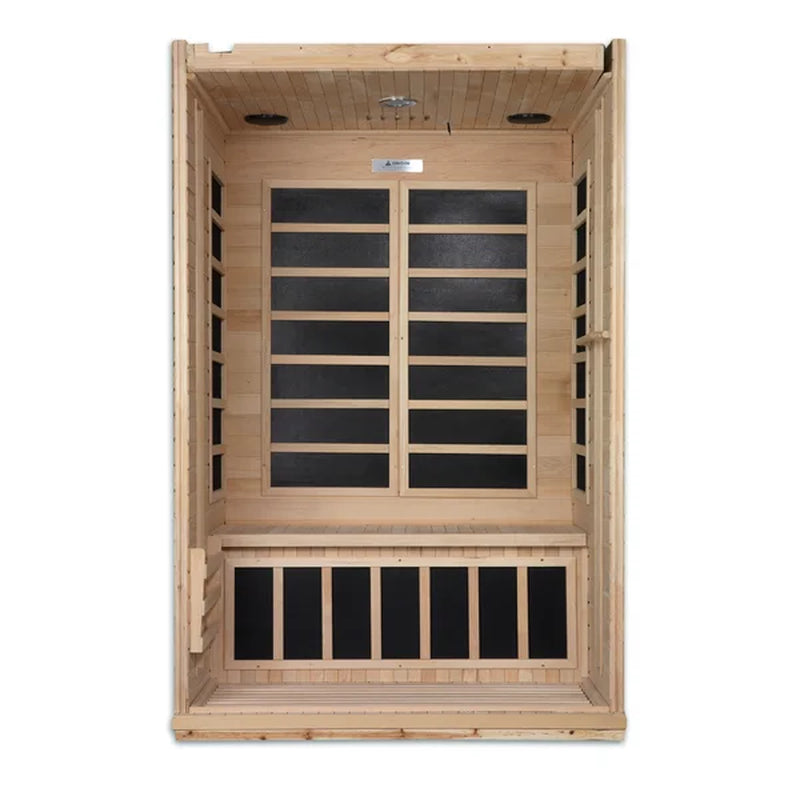 Dynamic Infrared 2 - Person Indoor Bluetooth Compatible FAR Infrared Sauna in Hemlock