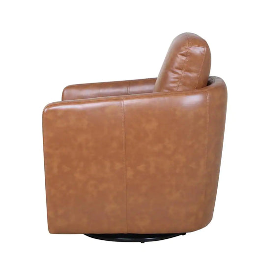 Denver Camel Swivel Chair with a Swivel Base (Set of 2)
