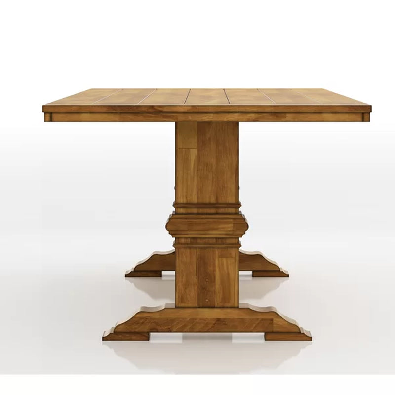 Ullin 78.74'' Solid Wood Trestle Dining Table