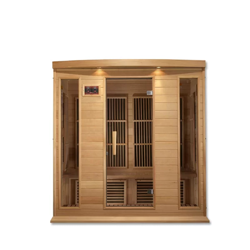 Dynamic Infrared 4 - Person Indoor Bluetooth Compatible FAR Infrared Sauna in Hemlock