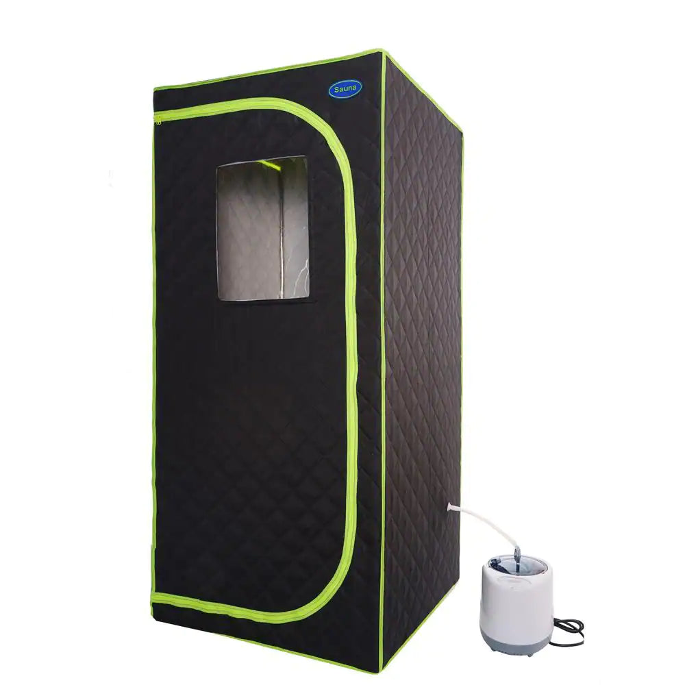 1-Person Steam plus Full-Body Sauna with Foldable Chair