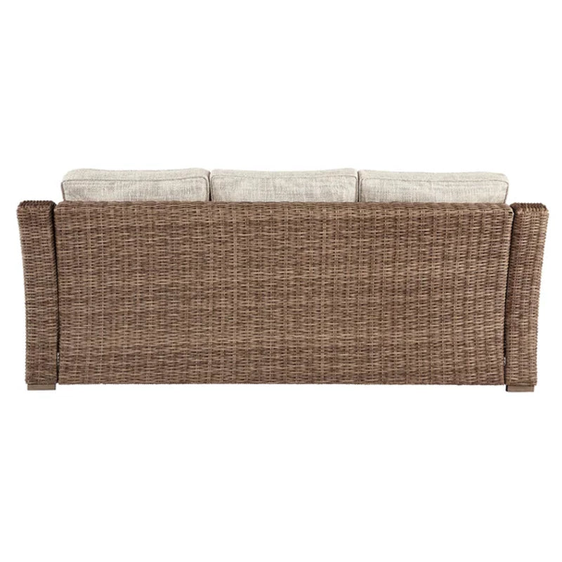 Danny 82.75'' Wide Outdoor Wicker Patio Sofa with Cushions