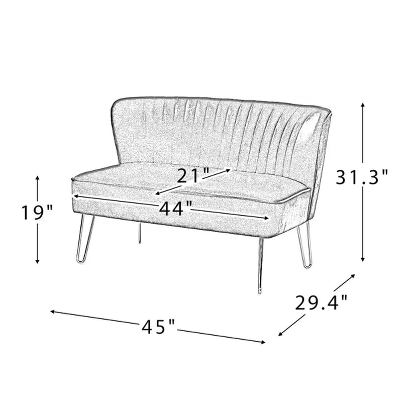 Eloisa 45'' Upholstered Loveseat