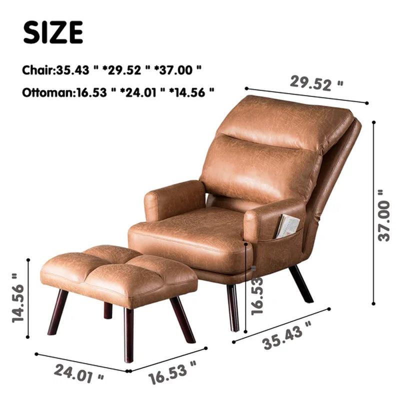 Alida 29.52'' Wide Lounge Chair and Ottoman
