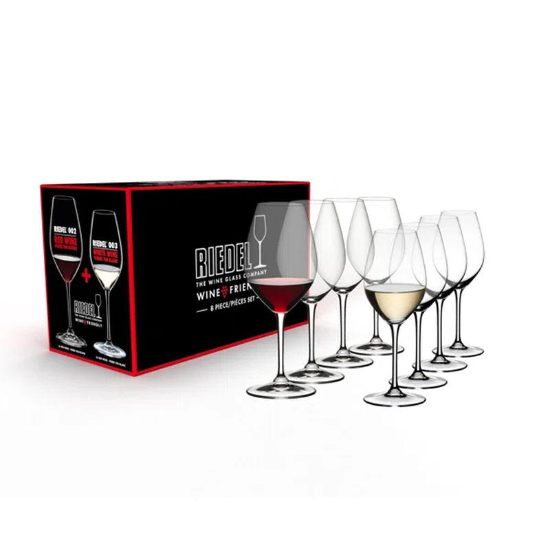 8 Piece RIEDEL Wine Friendly Wine Glasses Set Nordic Designs Inc