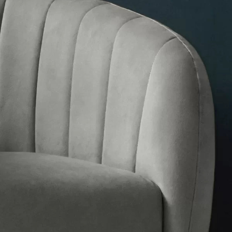 Indianola Modern Channel Tufted Barrel Accent Chair