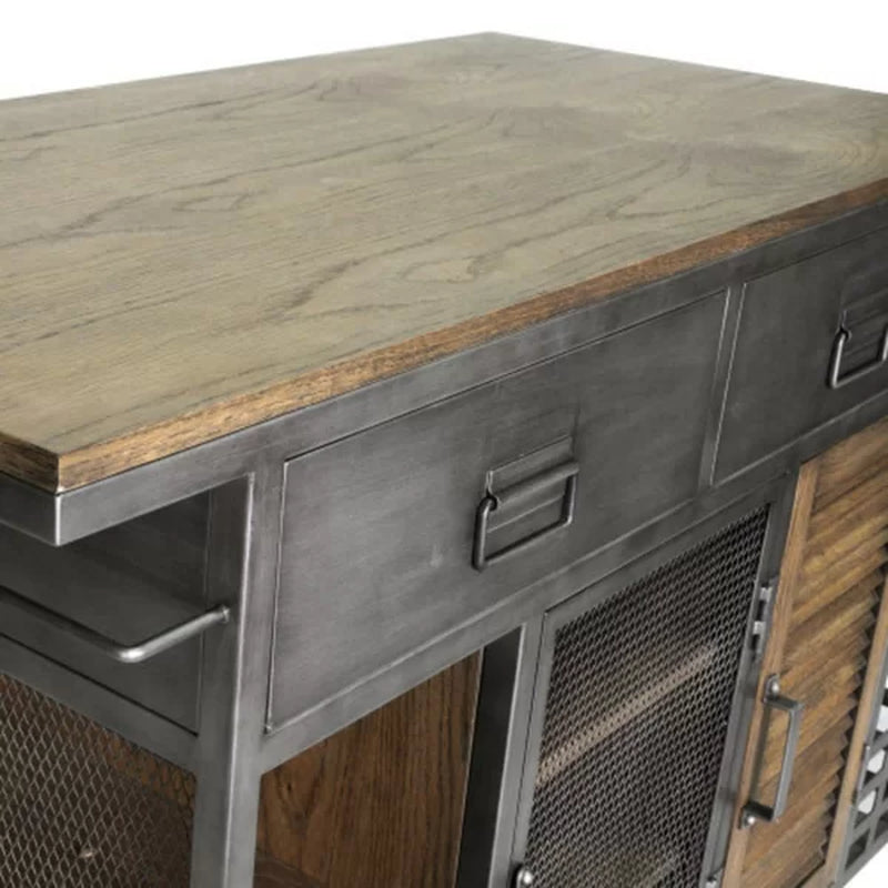 Zepeda 50'' Wide Rolling Kitchen Island with Solid Wood Top