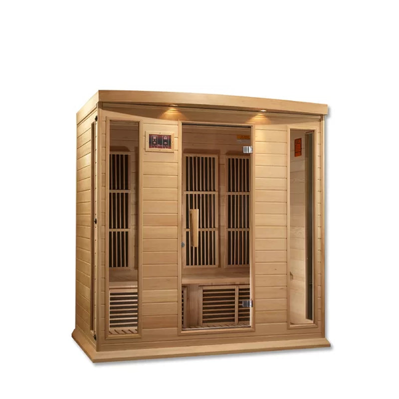 Dynamic Infrared 4 - Person Indoor Bluetooth Compatible FAR Infrared Sauna in Hemlock