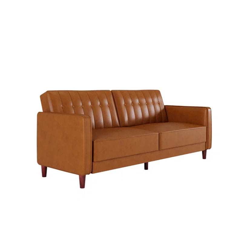 Vegan Leather Sleeper Sofa